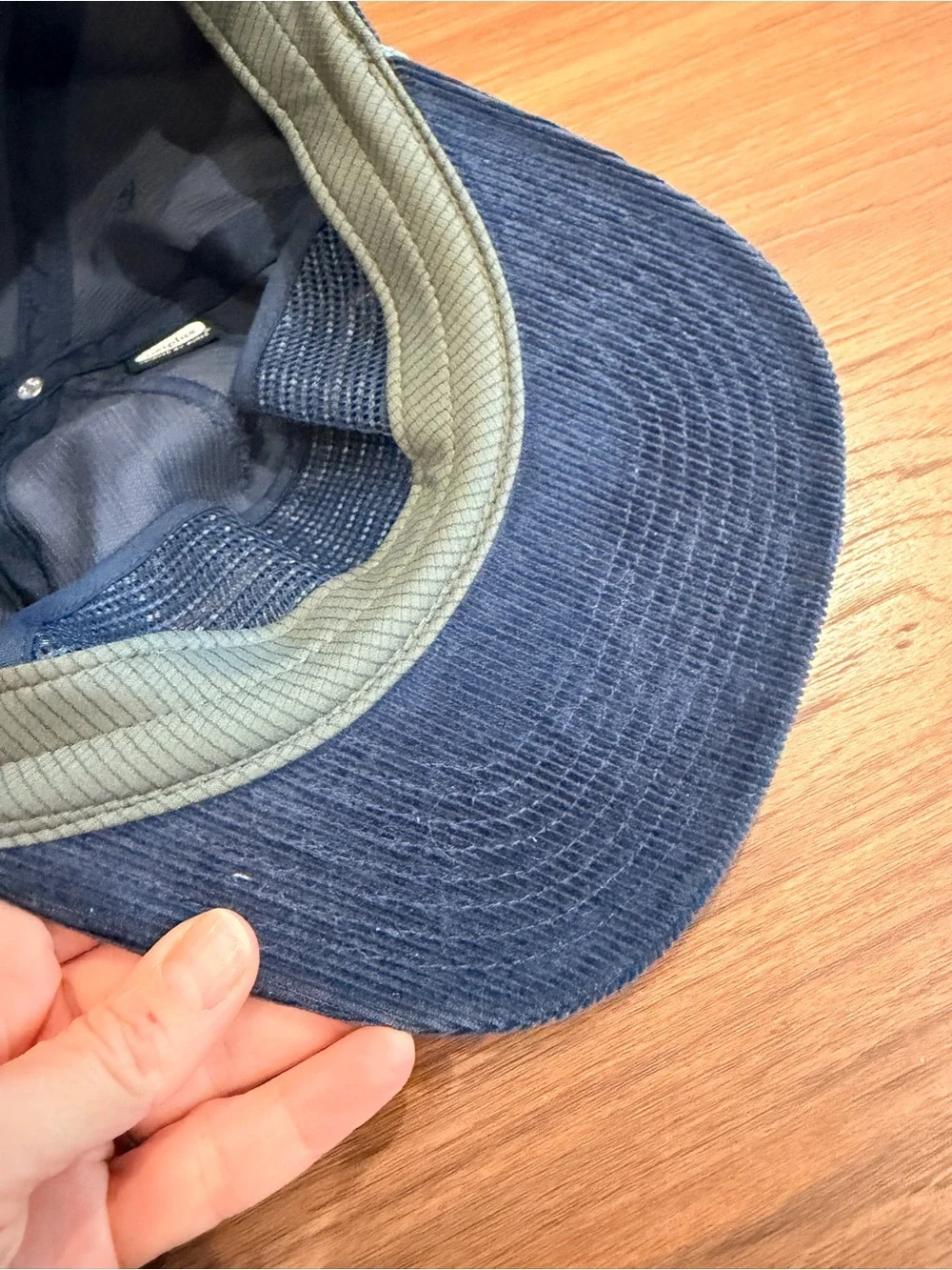 Men's Patagonia Fly Catcher Hat Navy Blue adjustable Corduroy Tight Lines 1973
